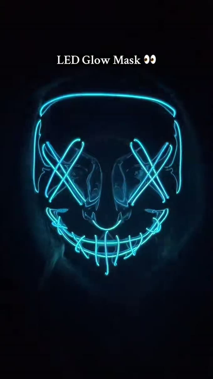 LED light-up Halloween mask