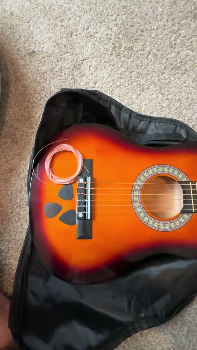 Kids acoustic guitar starter kit